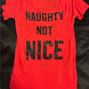 PINK Victoria's Secret Red Sleep Tee